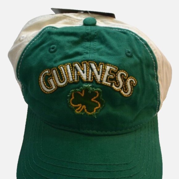 Guinness Beer Mens Guinness Clover Green Strapback Embroidered Hat Cap New - Picture 2 of 7